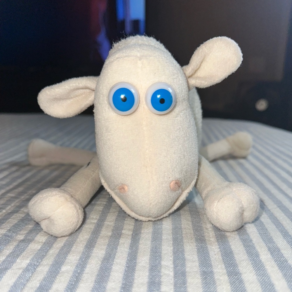 Vintage‎ Serta Counting Sheep #5 Plush Blue Eyes Mattress Mascot Curto Toy 2000